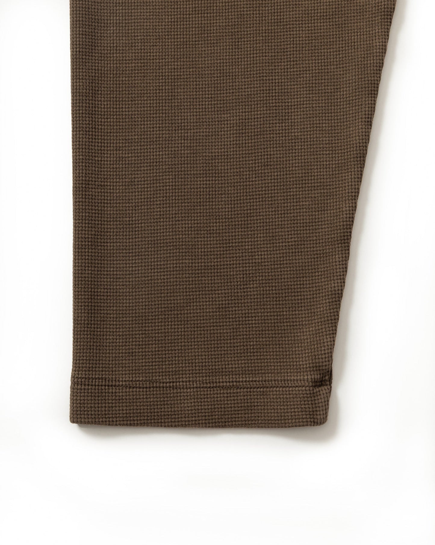 ACID WASHED WAFFLE LONGSLEEVE BROWN