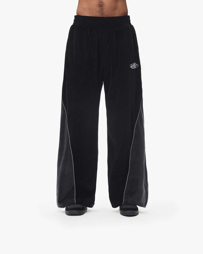 VELOURS TRACK PANTS BLACK