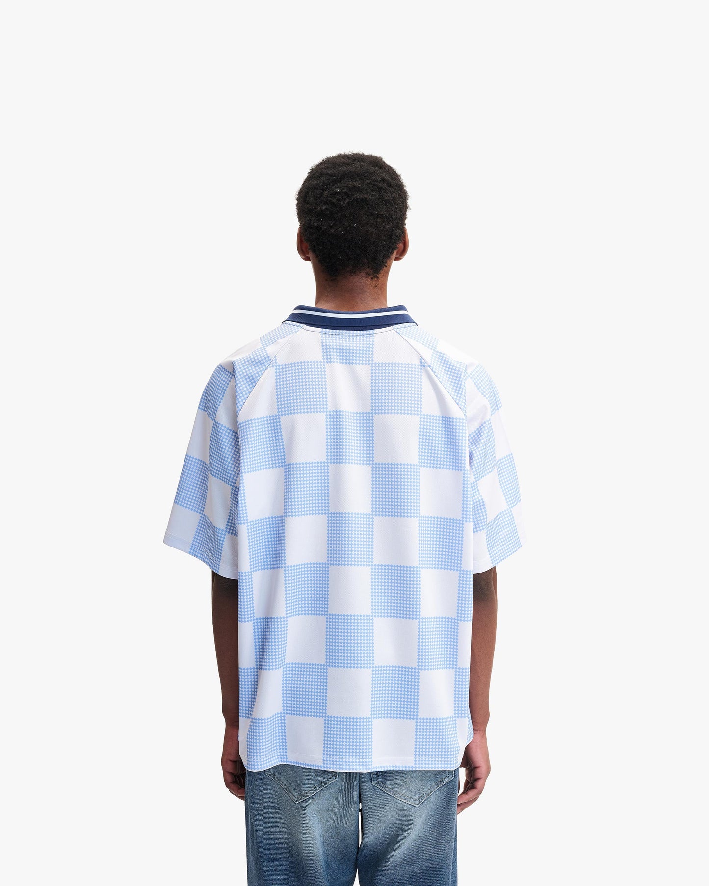 CARO CHECKER JERSEY BLUE/WHITE