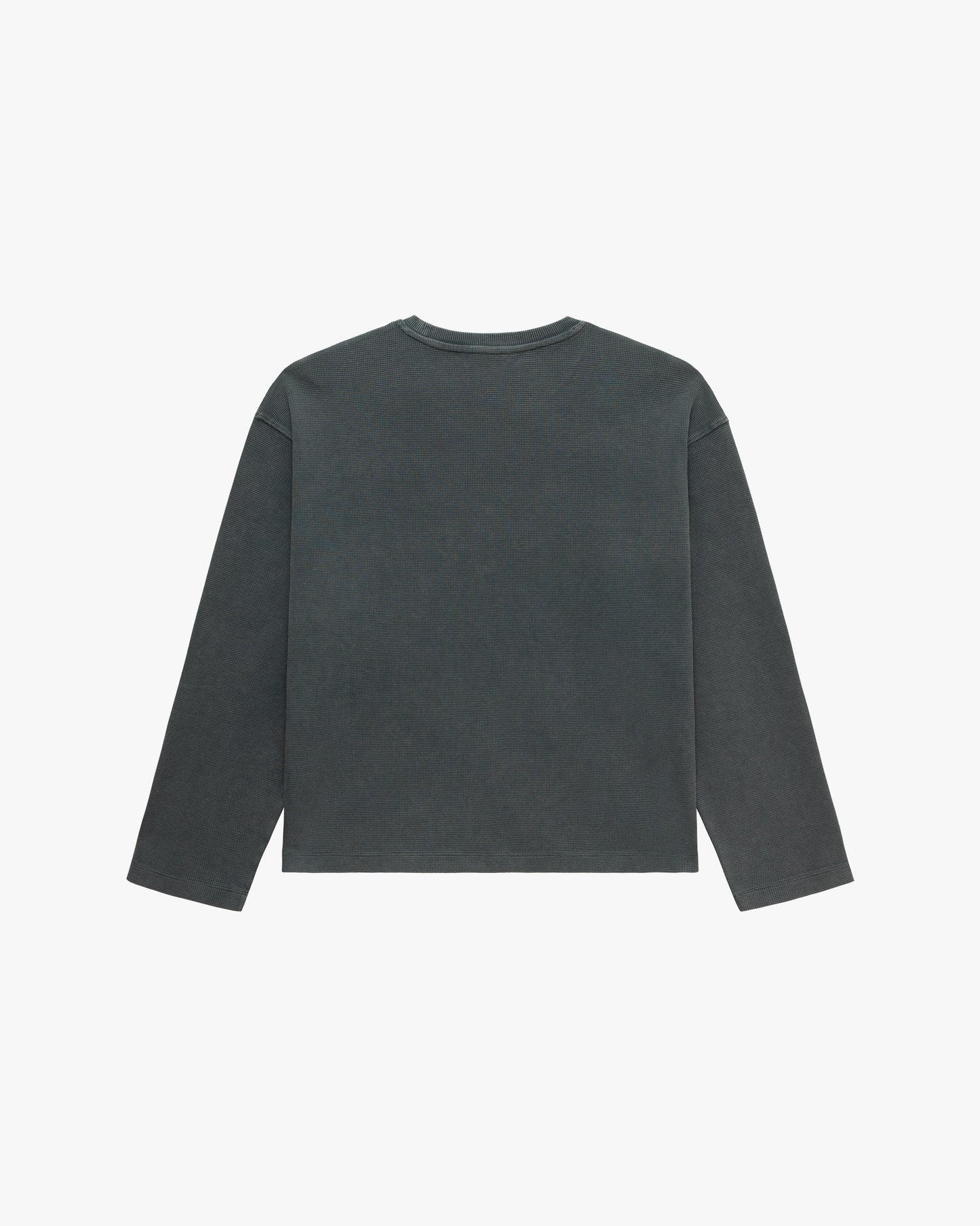 ACID WASHED WAFFLE LONGSLEEVE DARK GREY
