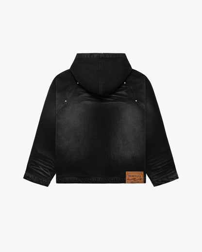 WILD SOUTH DENIM HOODIE COAL