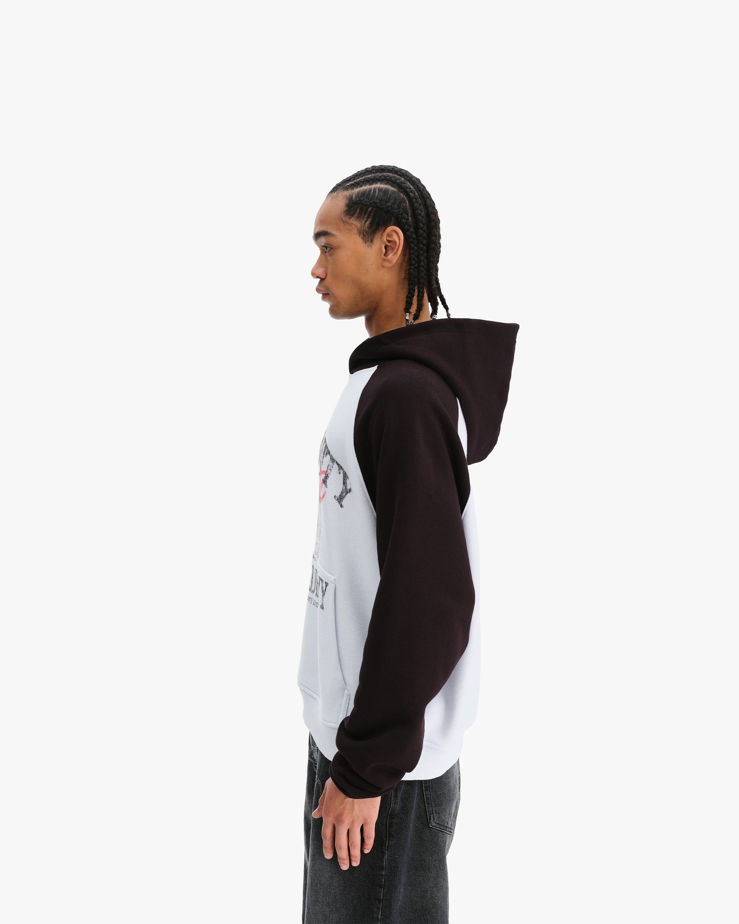 BICOLOR PUBLIC INSTITUTE HOODIE BLACK/WHITE