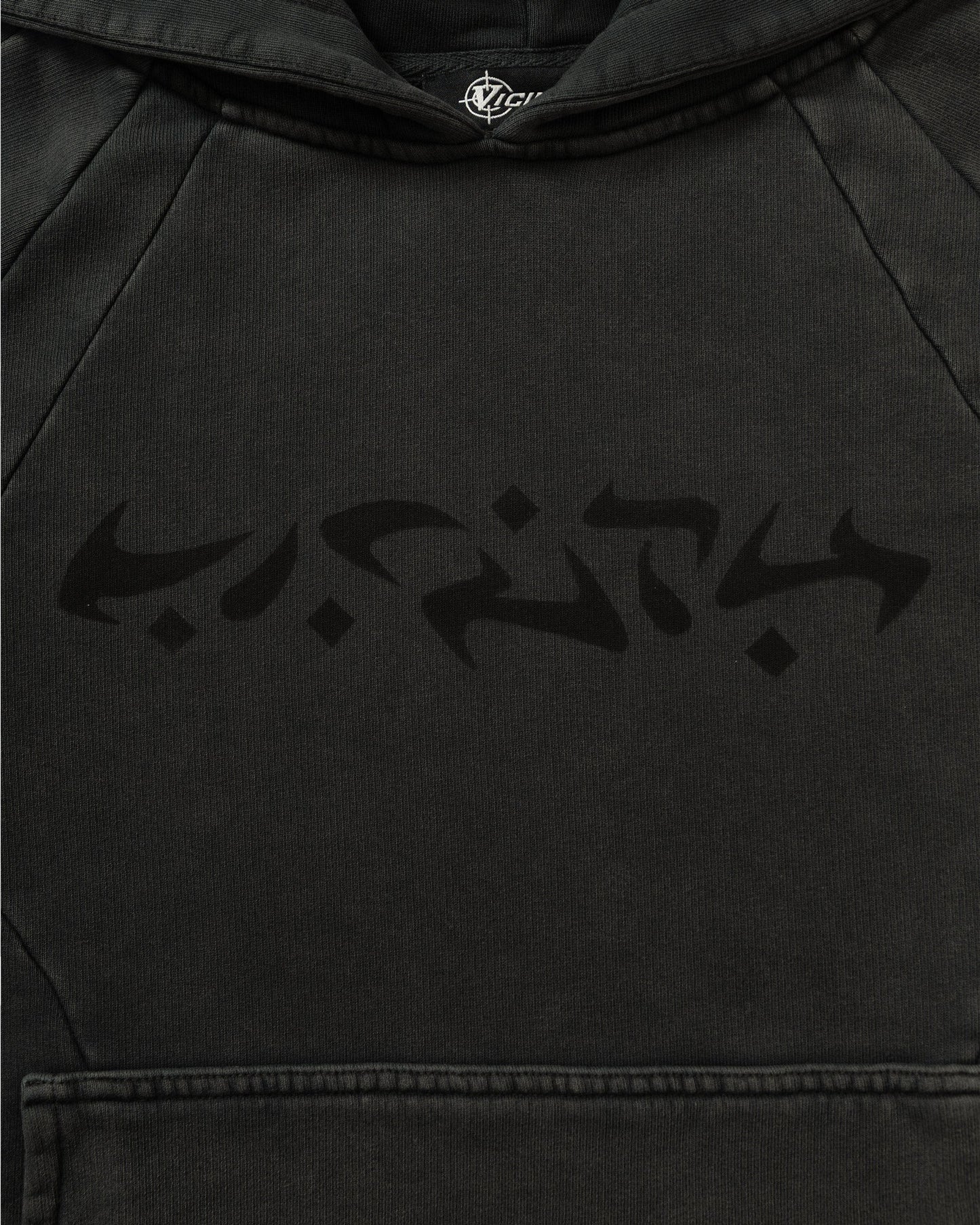 ACID WASHED HOODIE DARK GREY