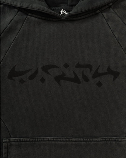 ACID WASHED HOODIE DARK GREY