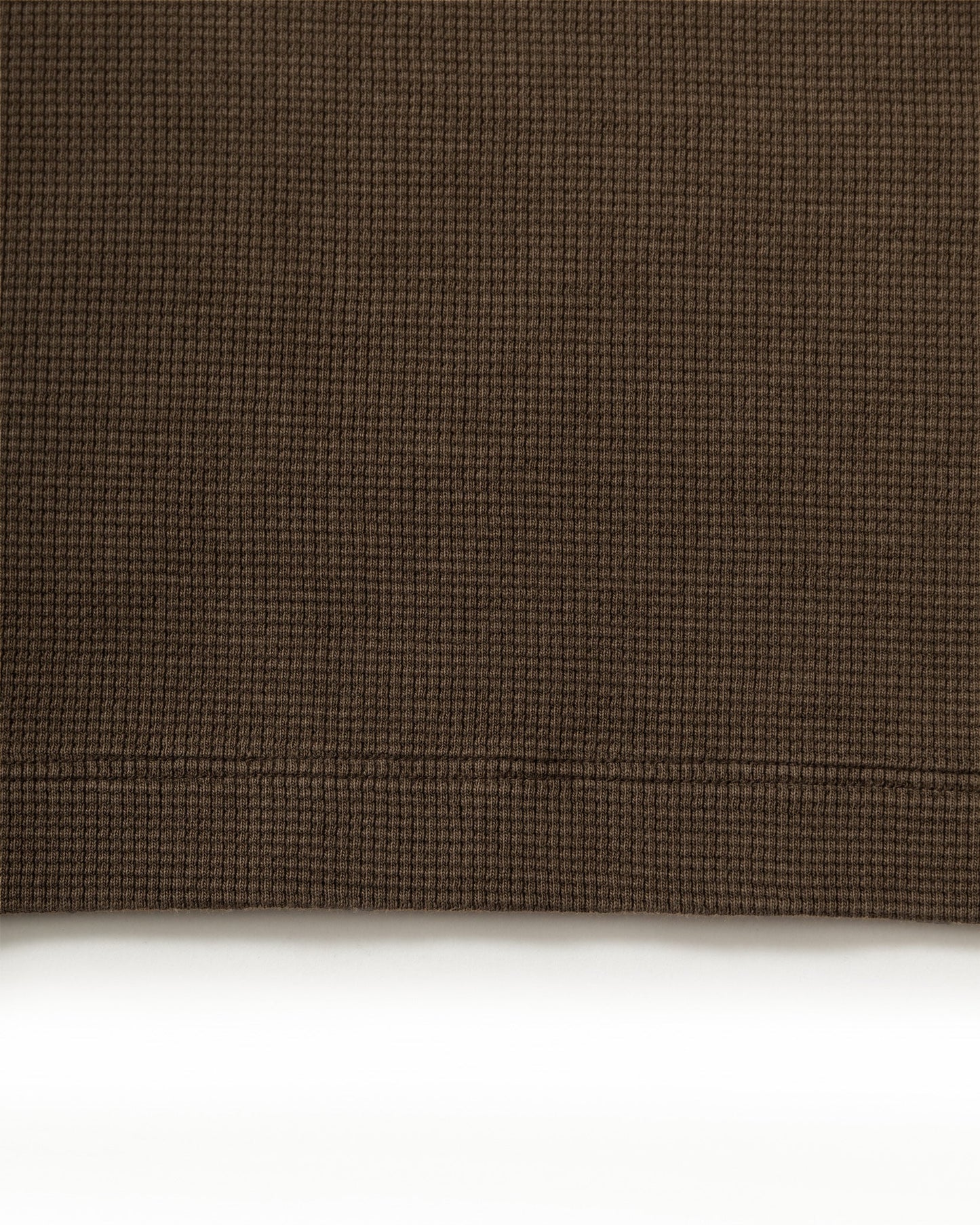 ACID WASHED WAFFLE LONGSLEEVE BROWN