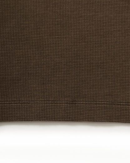 ACID WASHED WAFFLE LONGSLEEVE BROWN