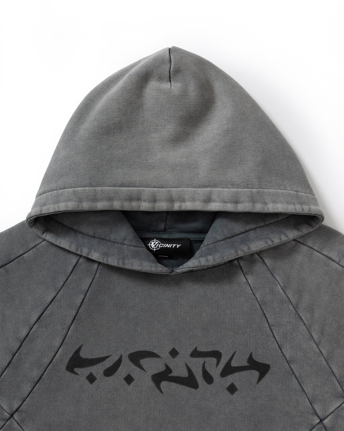 ACID WASHED HOODIE LIGHT GREY