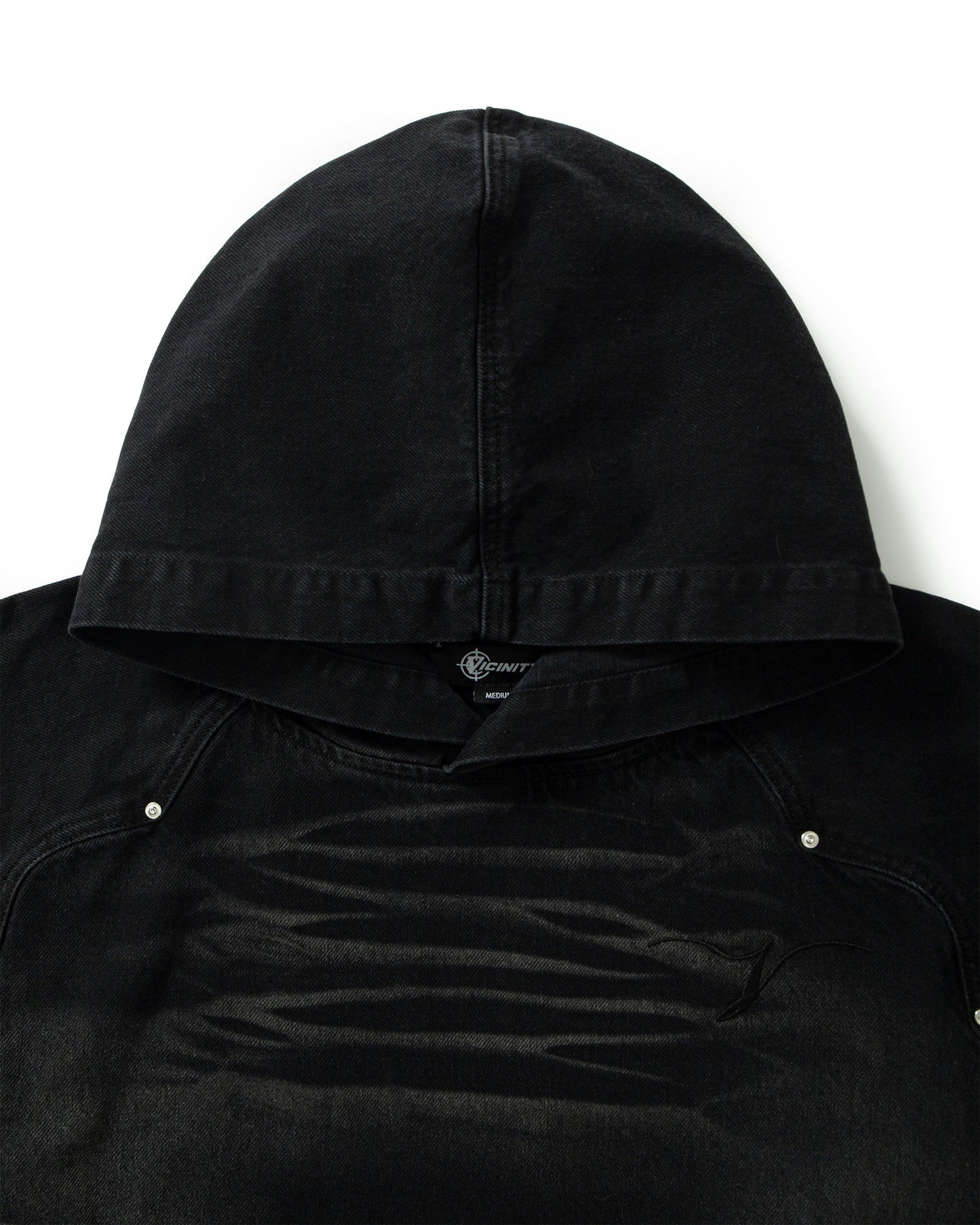 WILD SOUTH DENIM HOODIE COAL