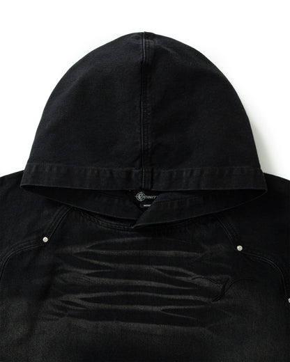 WILD SOUTH DENIM HOODIE COAL