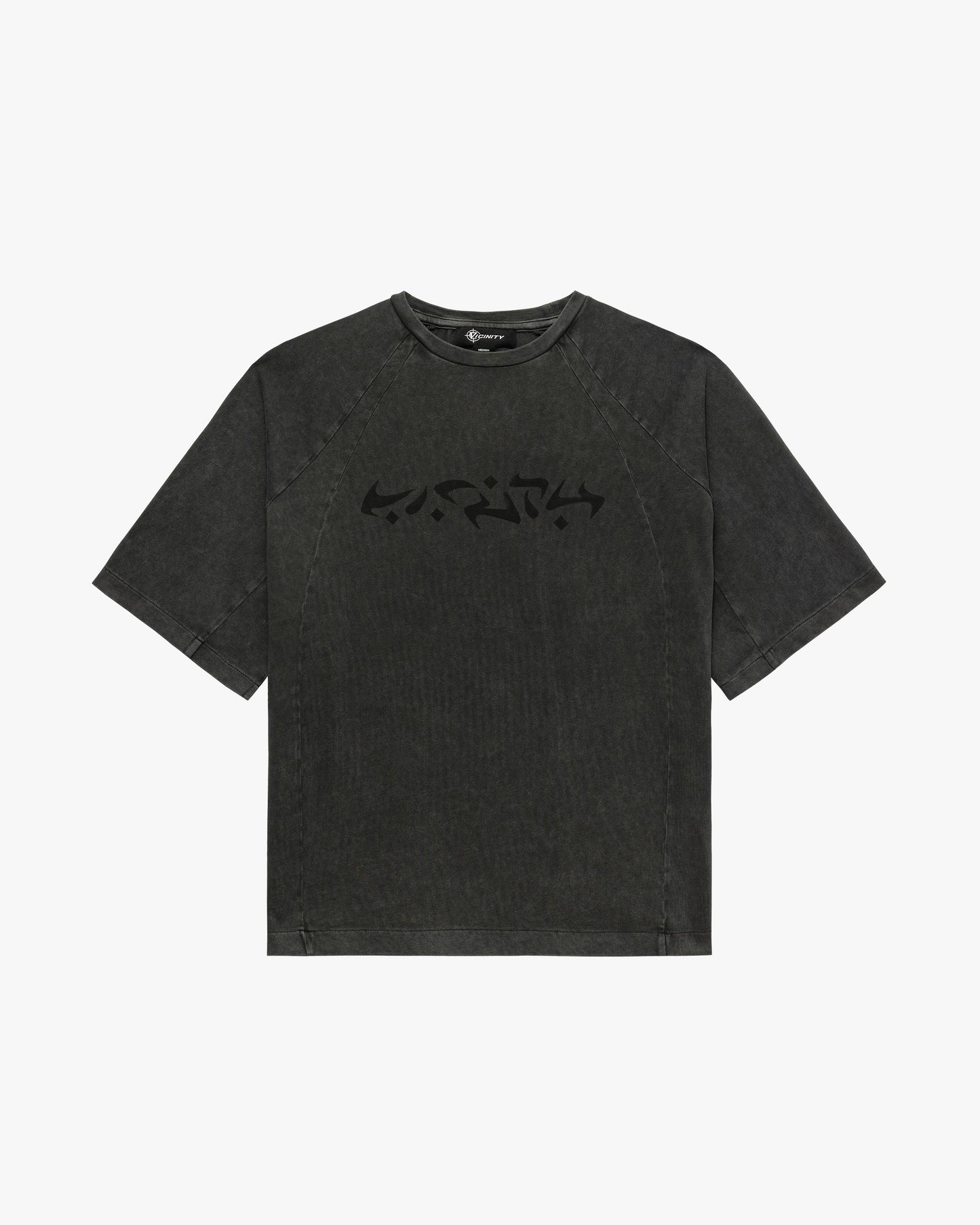 ACID WASHED TEE DARK GREY