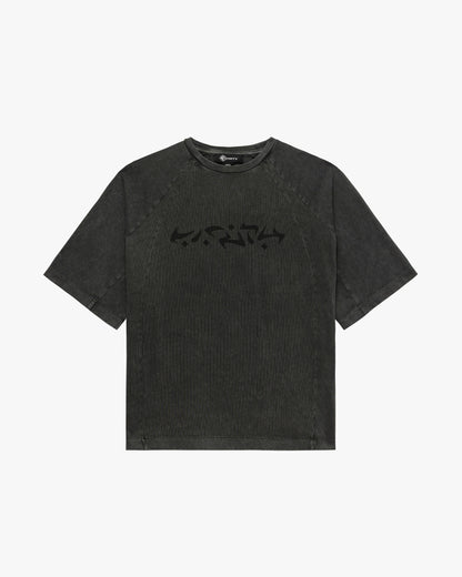 ACID WASHED TEE DARK GREY