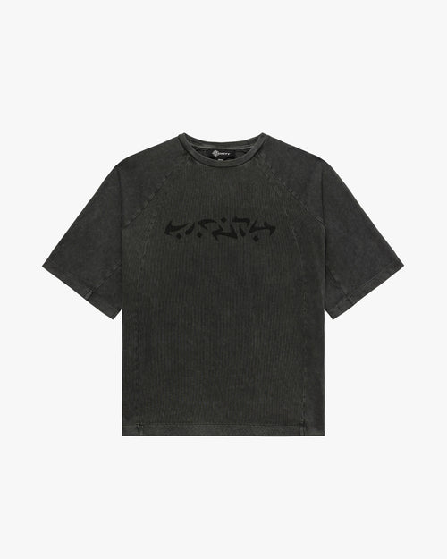 ACID WASHED TEE DARK GREY
