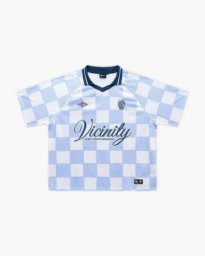 CARO CHECKER JERSEY BLUE/WHITE