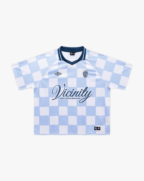 CARO CHECKER JERSEY BLUE/WHITE