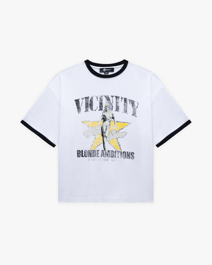BLONDE AMBITIONS TEE WHITE