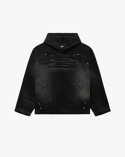 WILD SOUTH DENIM HOODIE COAL