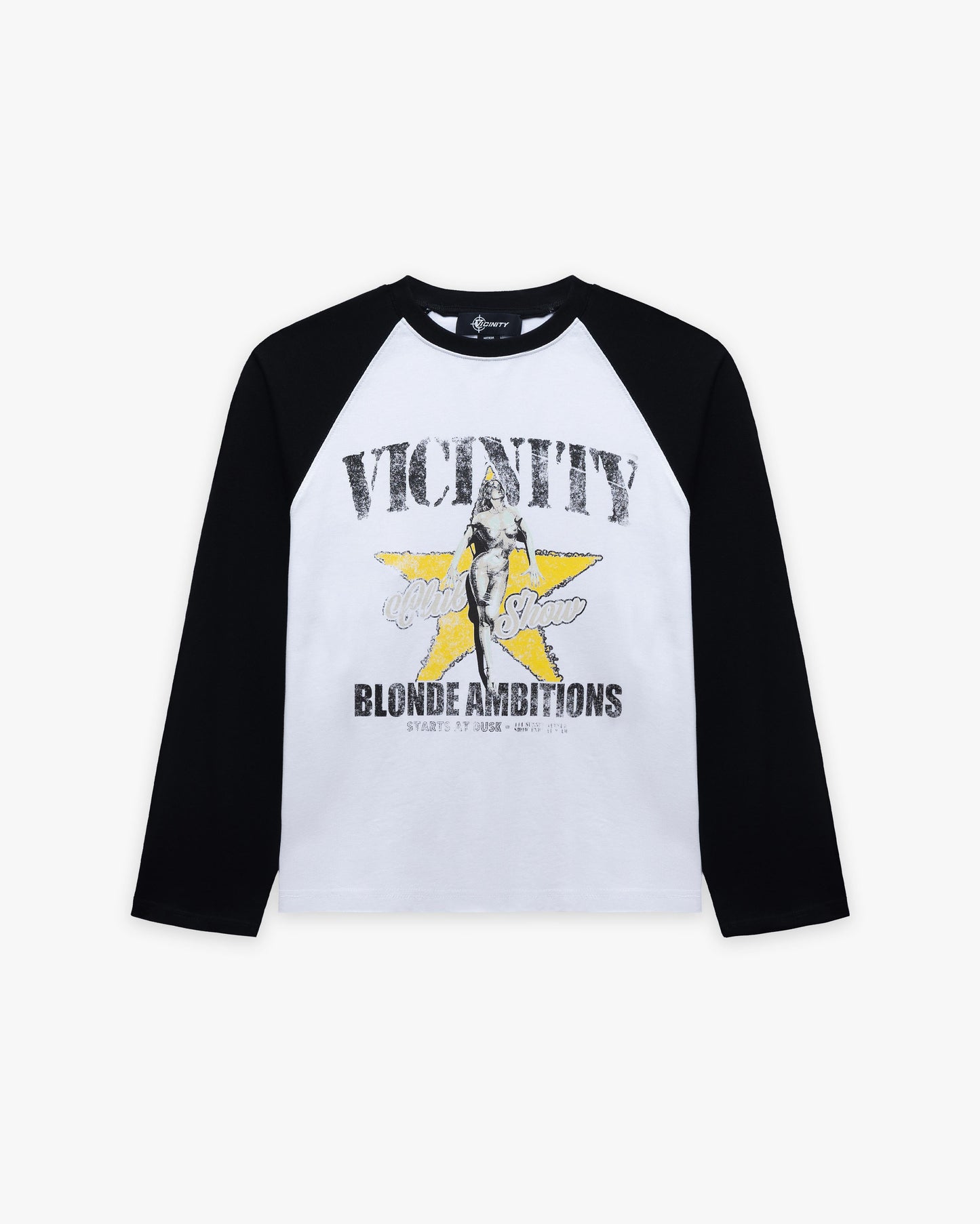 BLONDE AMBITIONS LONGSLEEVE WHITE/BLACK