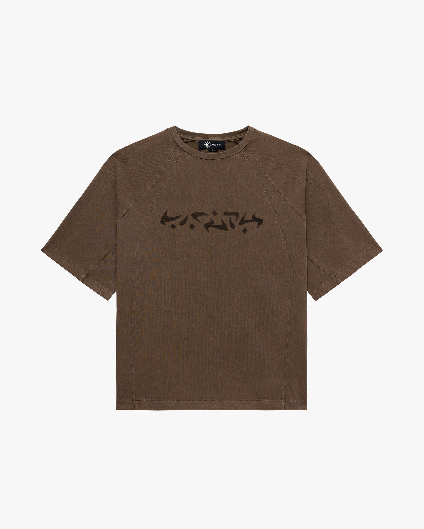 ACID WASHED TEE BROWN