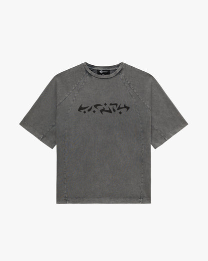 ACID WASHED TEE LIGHT GREY