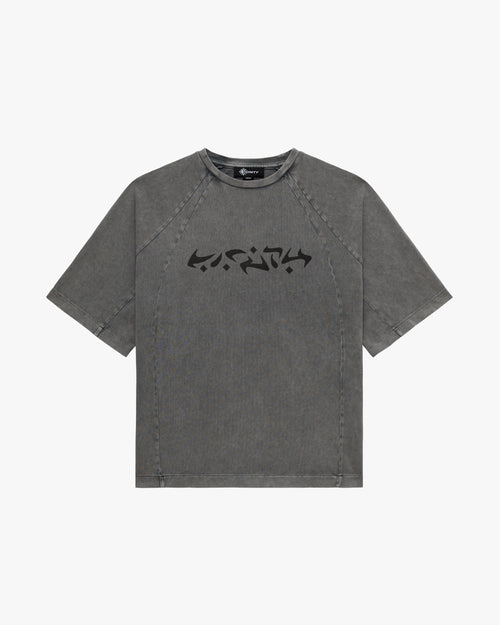 ACID WASHED TEE LIGHT GREY