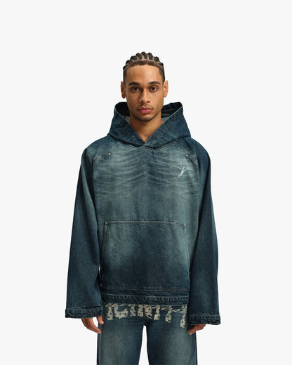 WILD SOUTH DENIM HOODIE LAKE