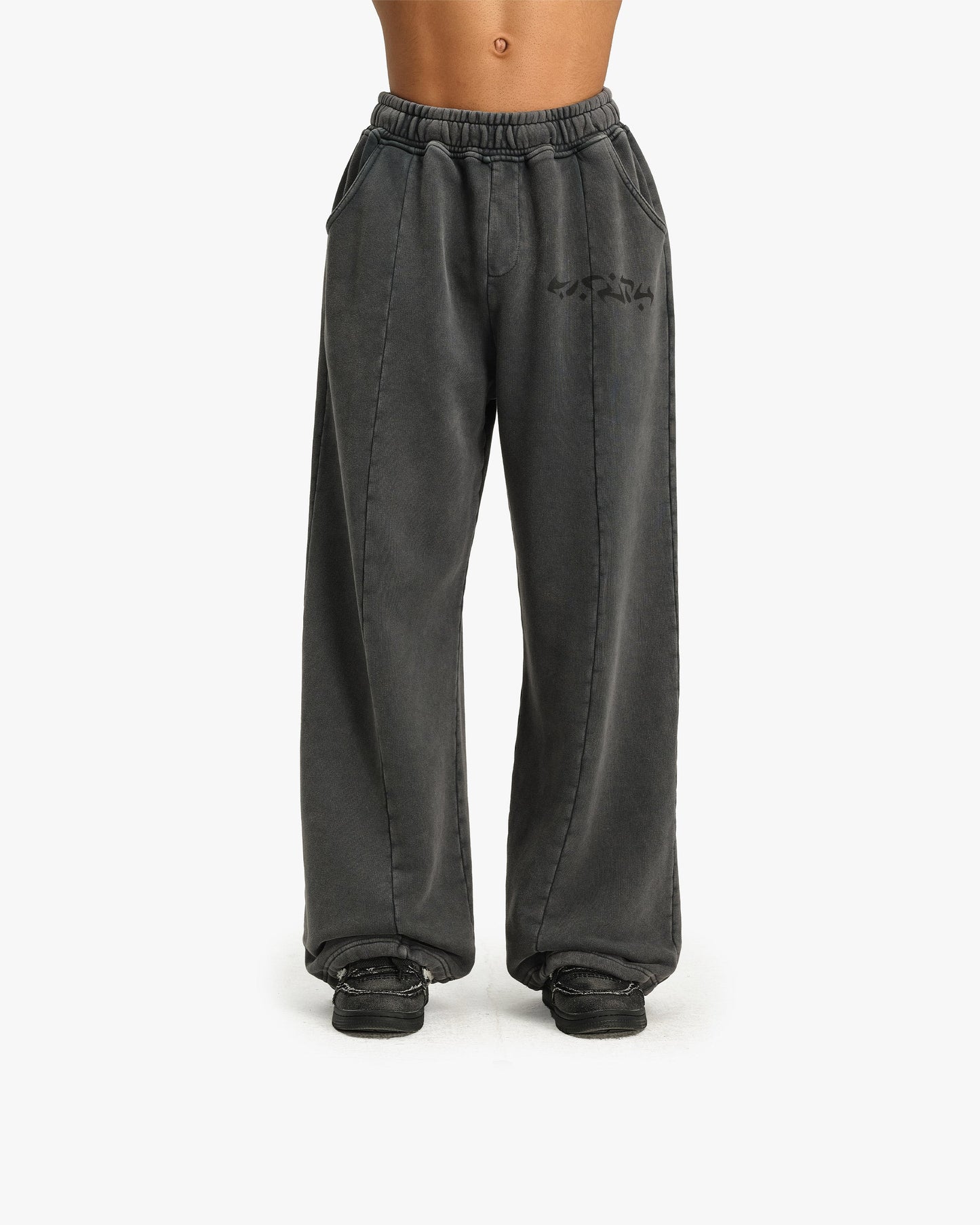 ACID WASHED JOGGER DARK GREY