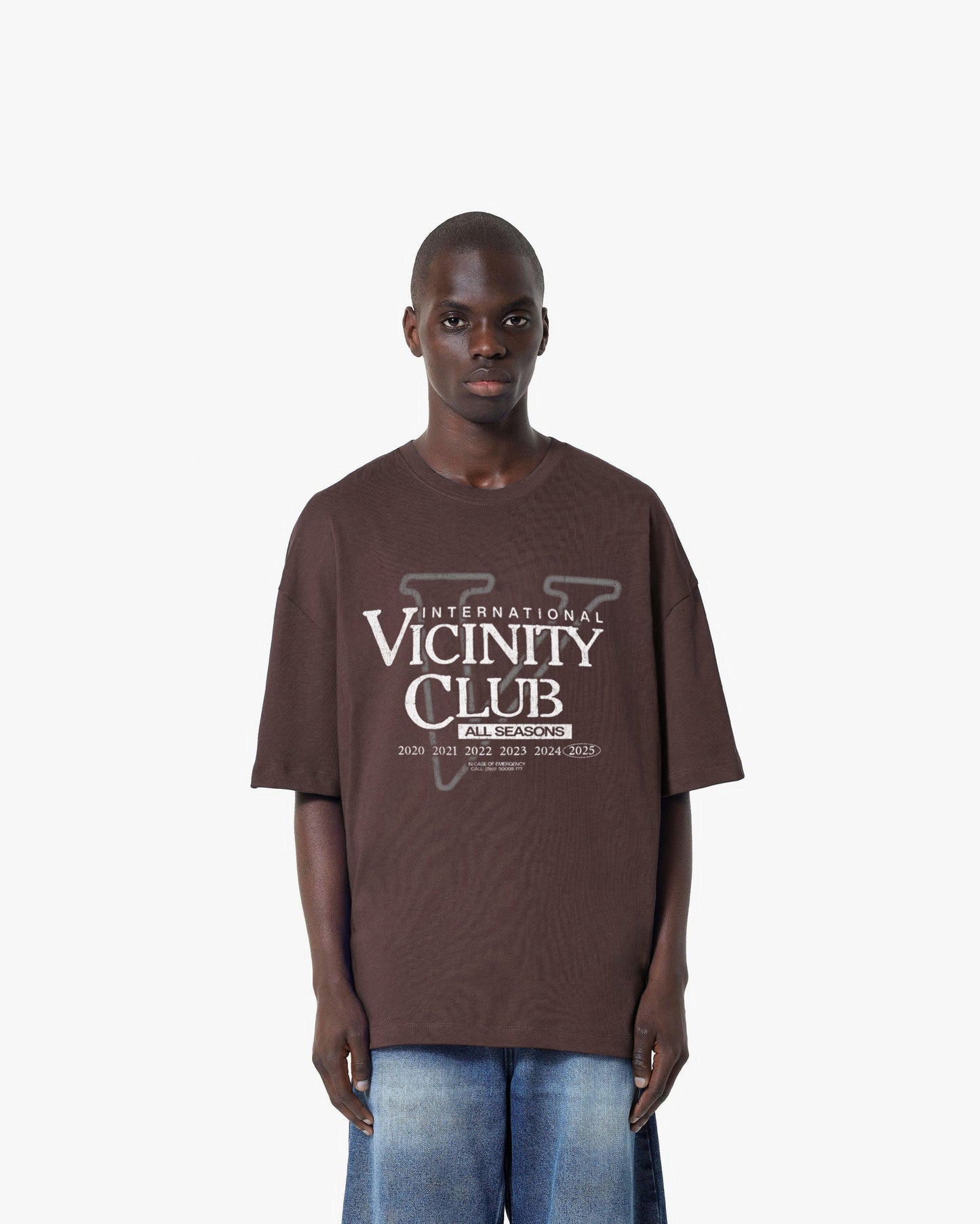 VICINITY CLUB TEE BROWN