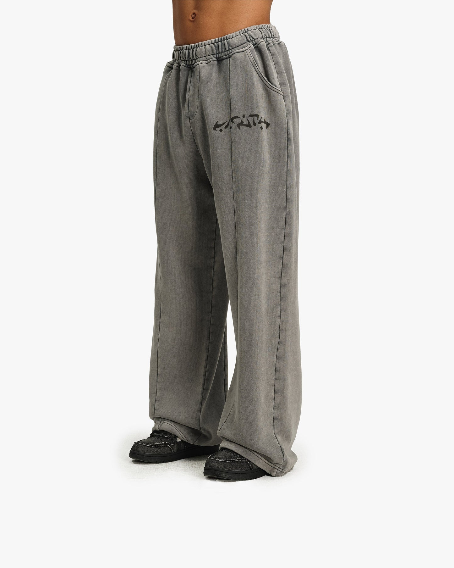 ACID WASHED JOGGER LIGHT GREY