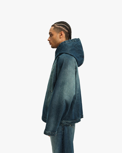 WILD SOUTH DENIM HOODIE LAKE