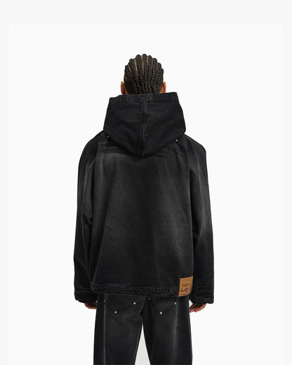 WILD SOUTH DENIM HOODIE COAL