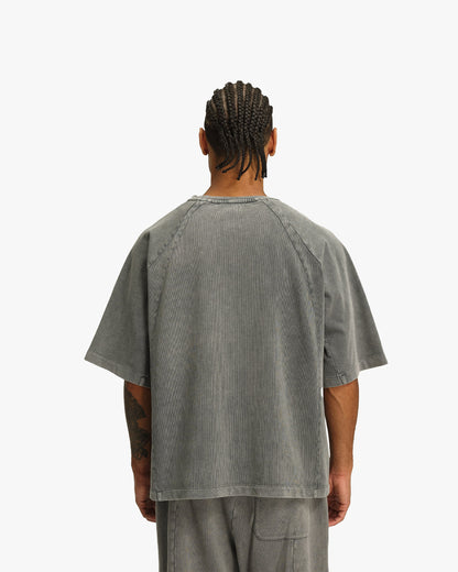 ACID WASHED TEE LIGHT GREY
