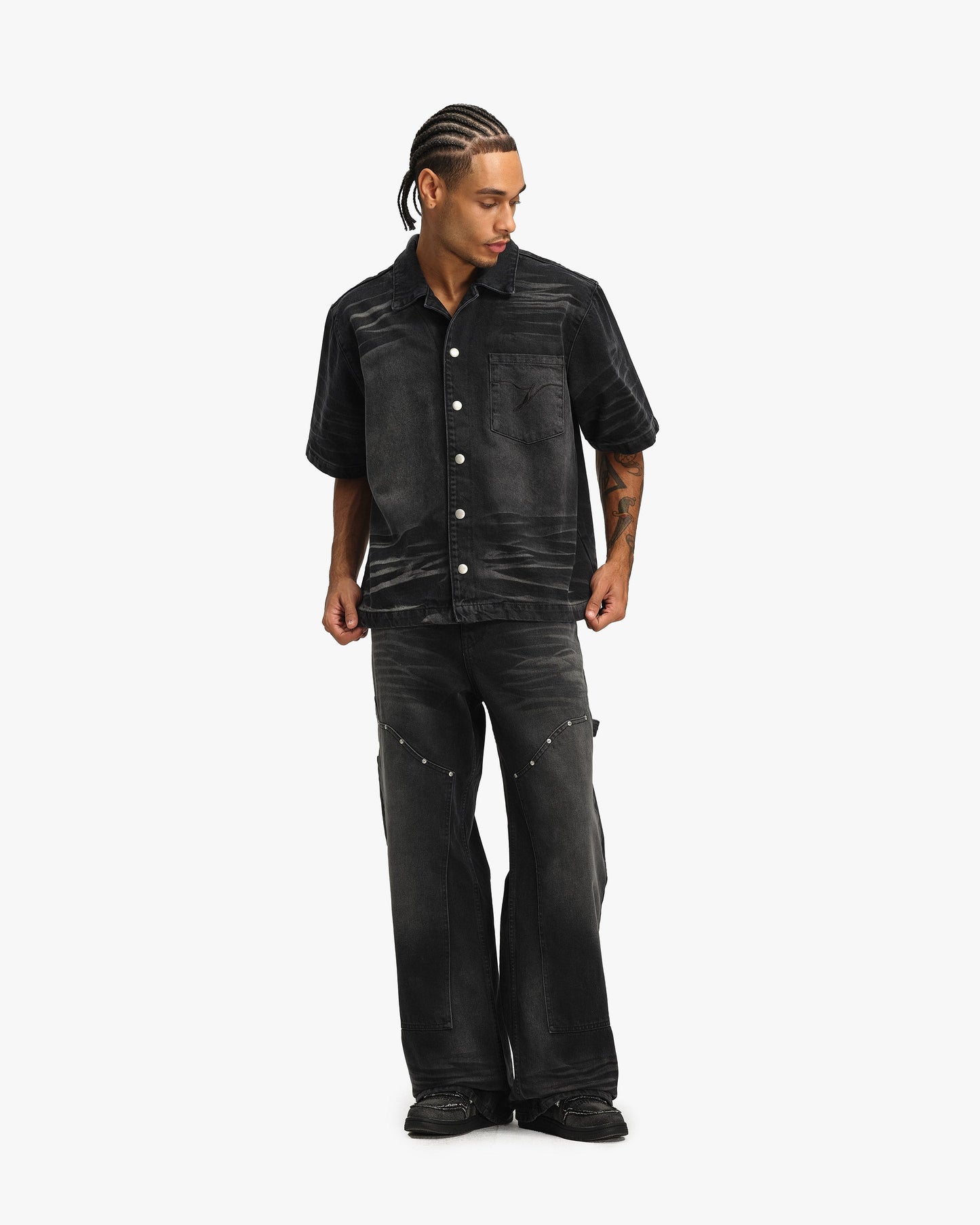 WILD SOUTH DENIM SHIRT COAL