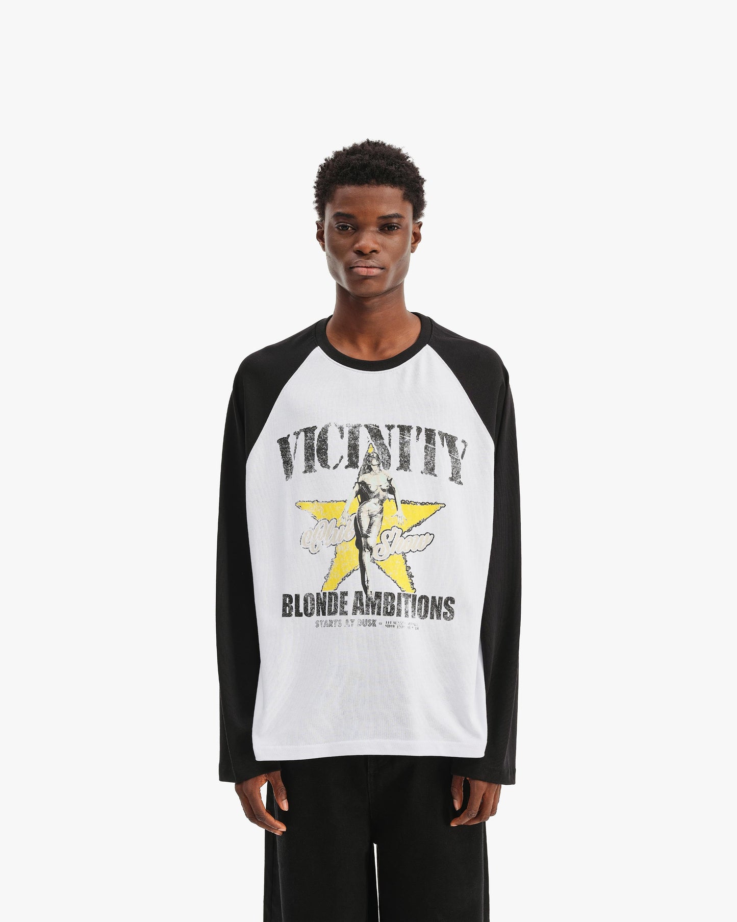 BLONDE AMBITIONS LONGSLEEVE WHITE/BLACK