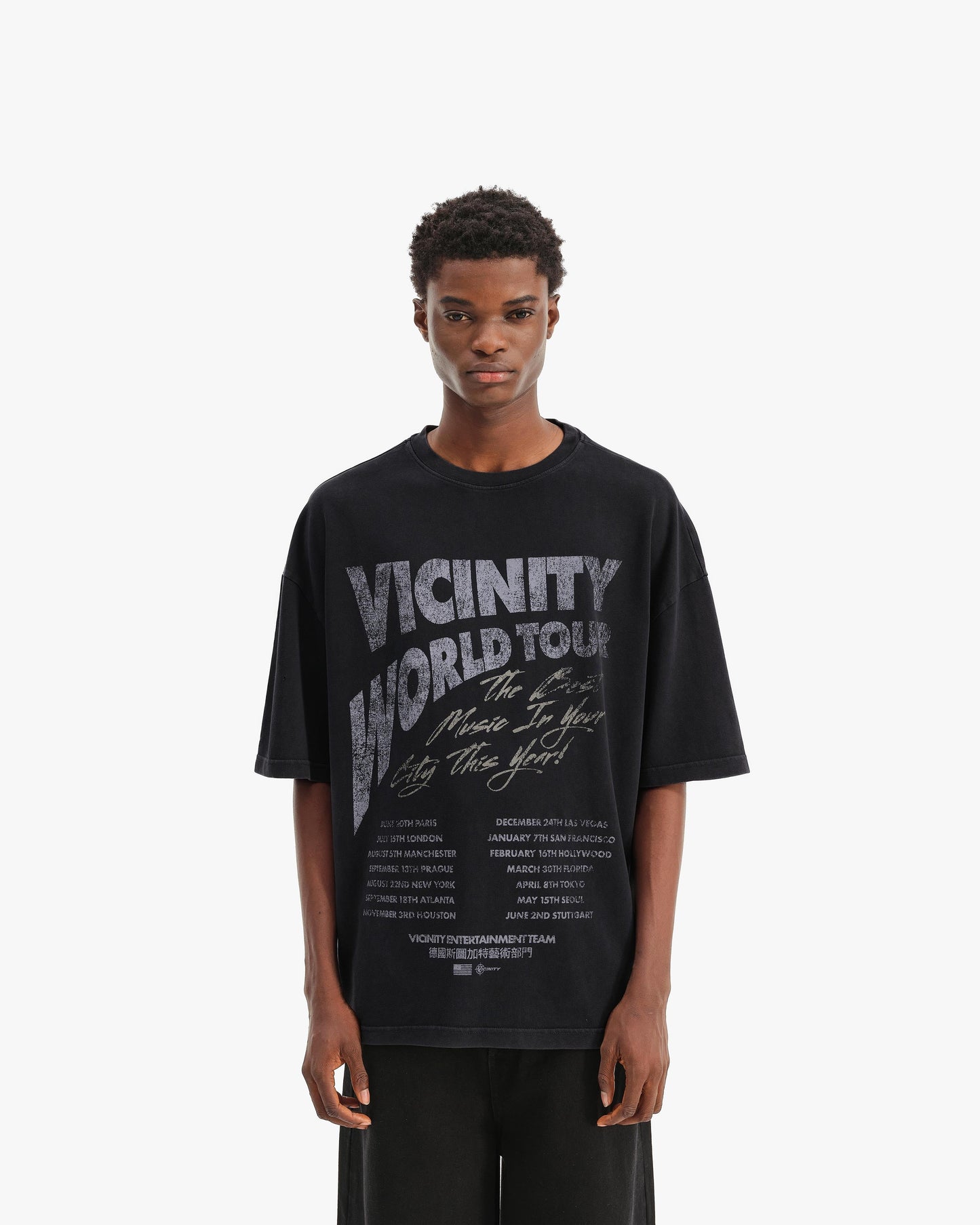 WORLD TOUR TEE VINTAGE BLACK