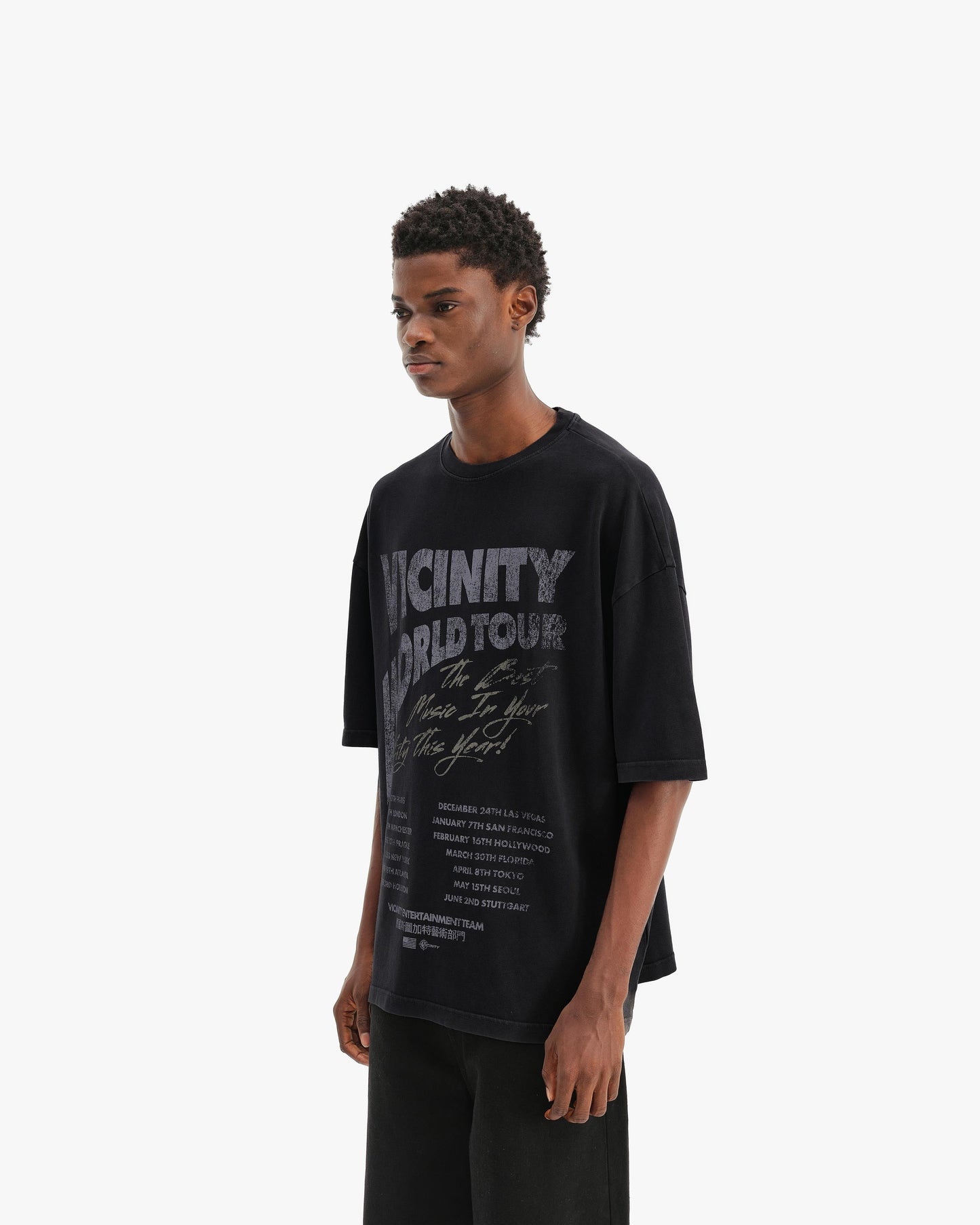 WORLD TOUR TEE VINTAGE BLACK