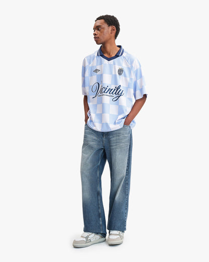 CARO CHECKER JERSEY BLUE/WHITE