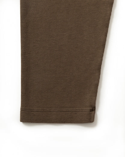 ACID WASHED WAFFLE LONGSLEEVE BROWN