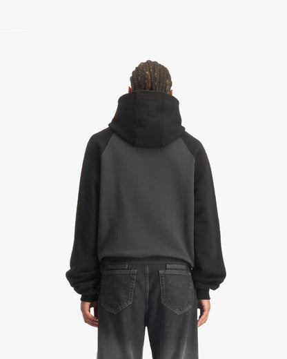 BICOLOR SHOOTING HOUSE HOODIE DARK GREY/BLACK