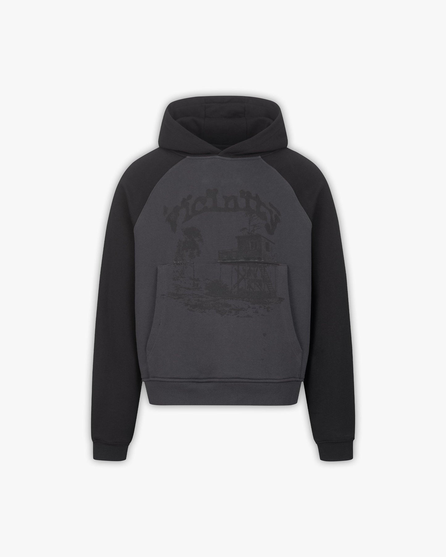 BICOLOR SHOOTING HOUSE HOODIE DARK GREY/BLACK