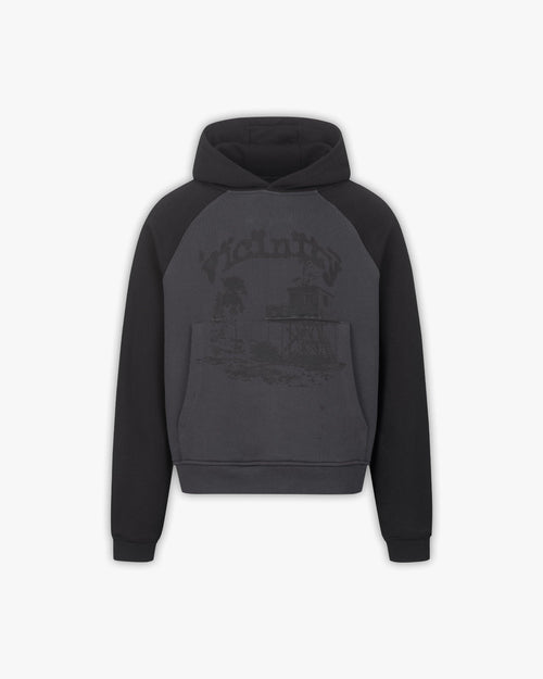 BICOLOR SHOOTING HOUSE HOODIE DARK GREY/BLACK