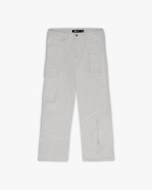 ASYMETRICAL CARGOPANTS LIGHT GREY