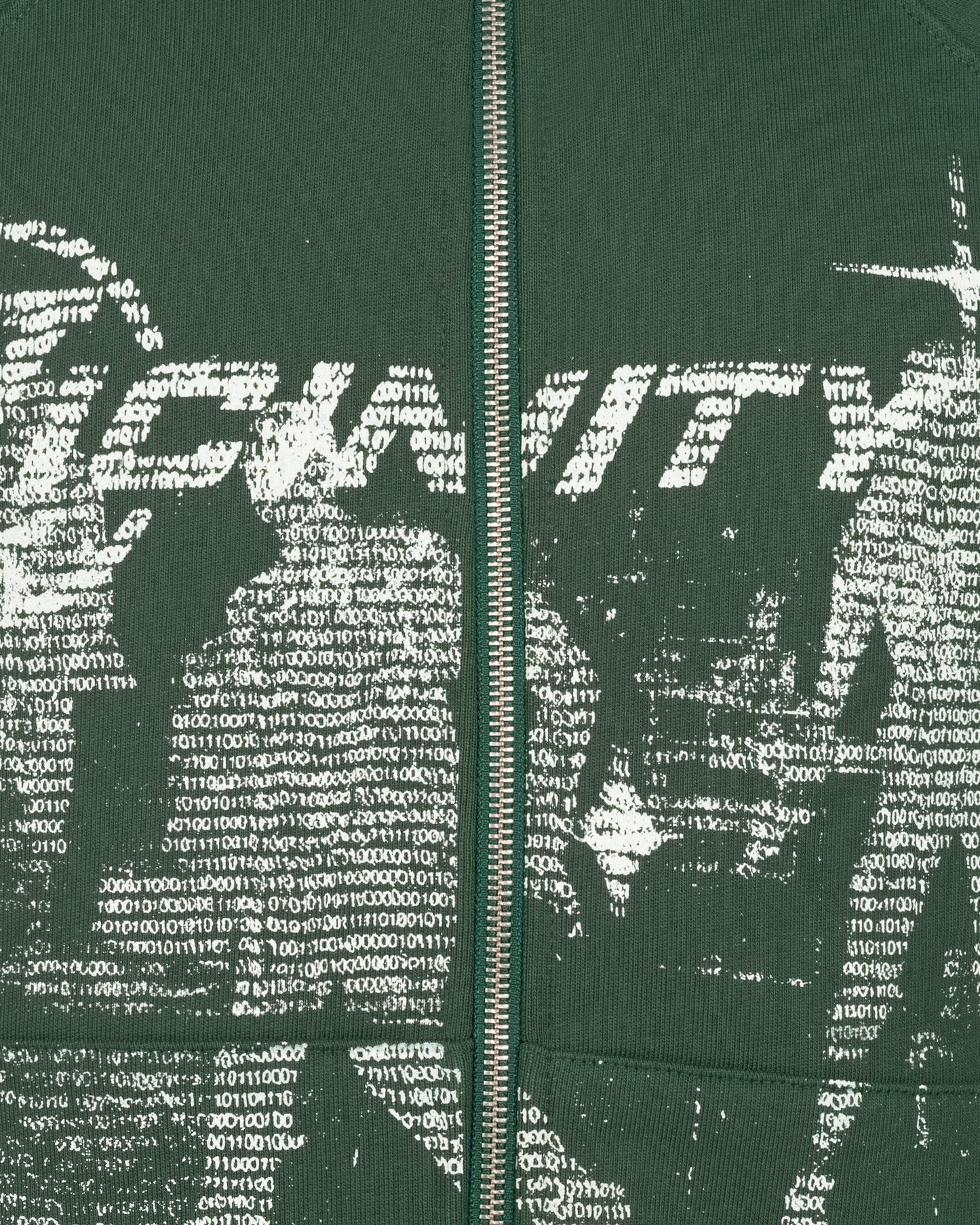 BINARY 2.0 ZIP HOODIE DARK GREEN