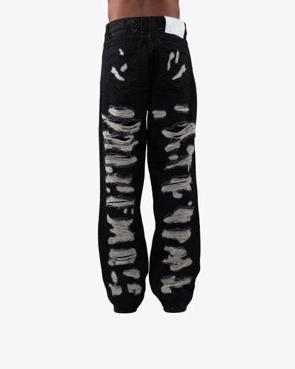 DISTRESSED DENIM BLACK