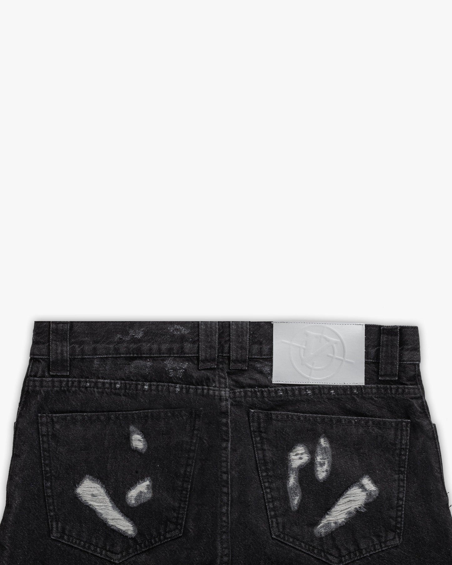 DISTRESSED DENIM BLACK