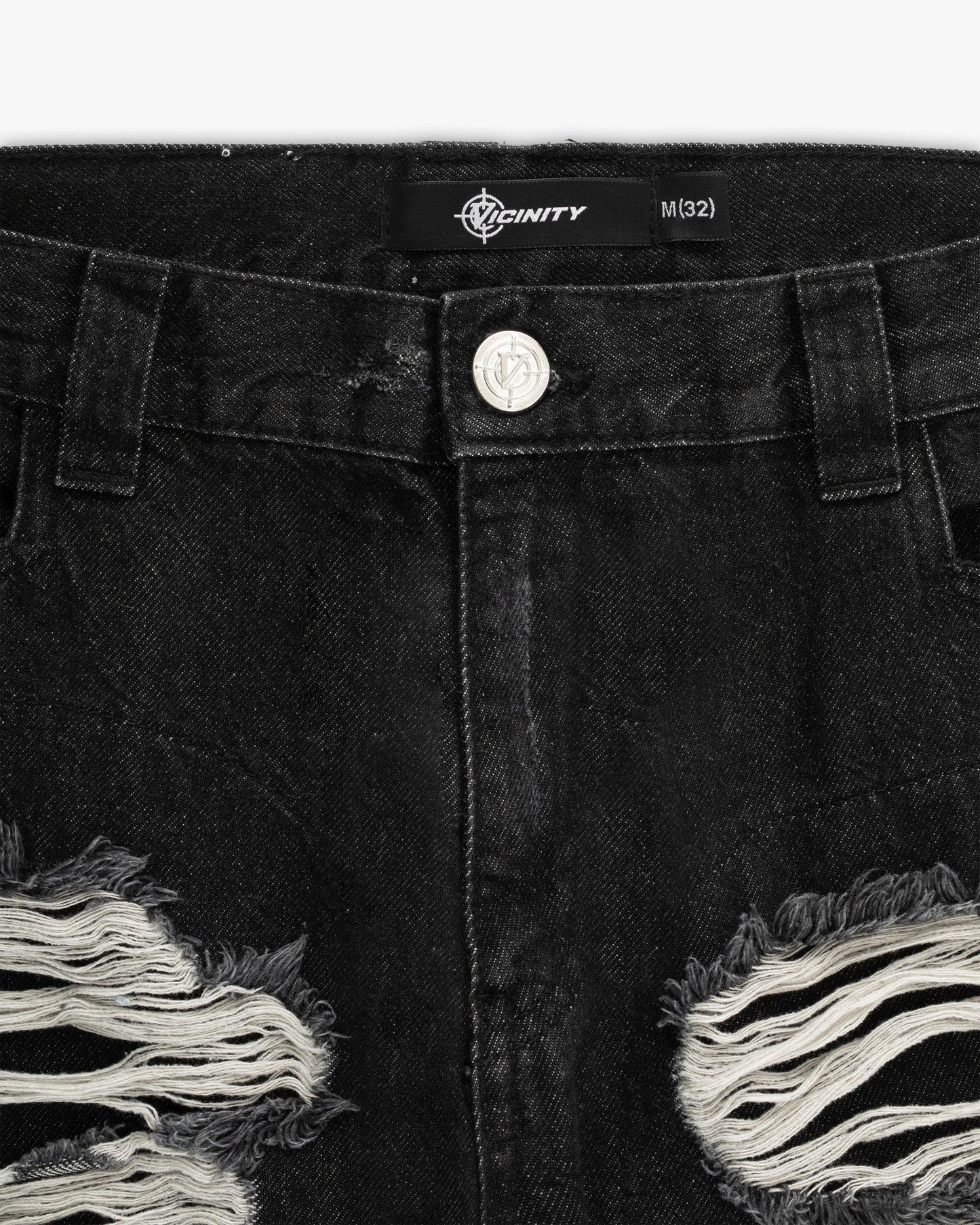 DISTRESSED DENIM BLACK